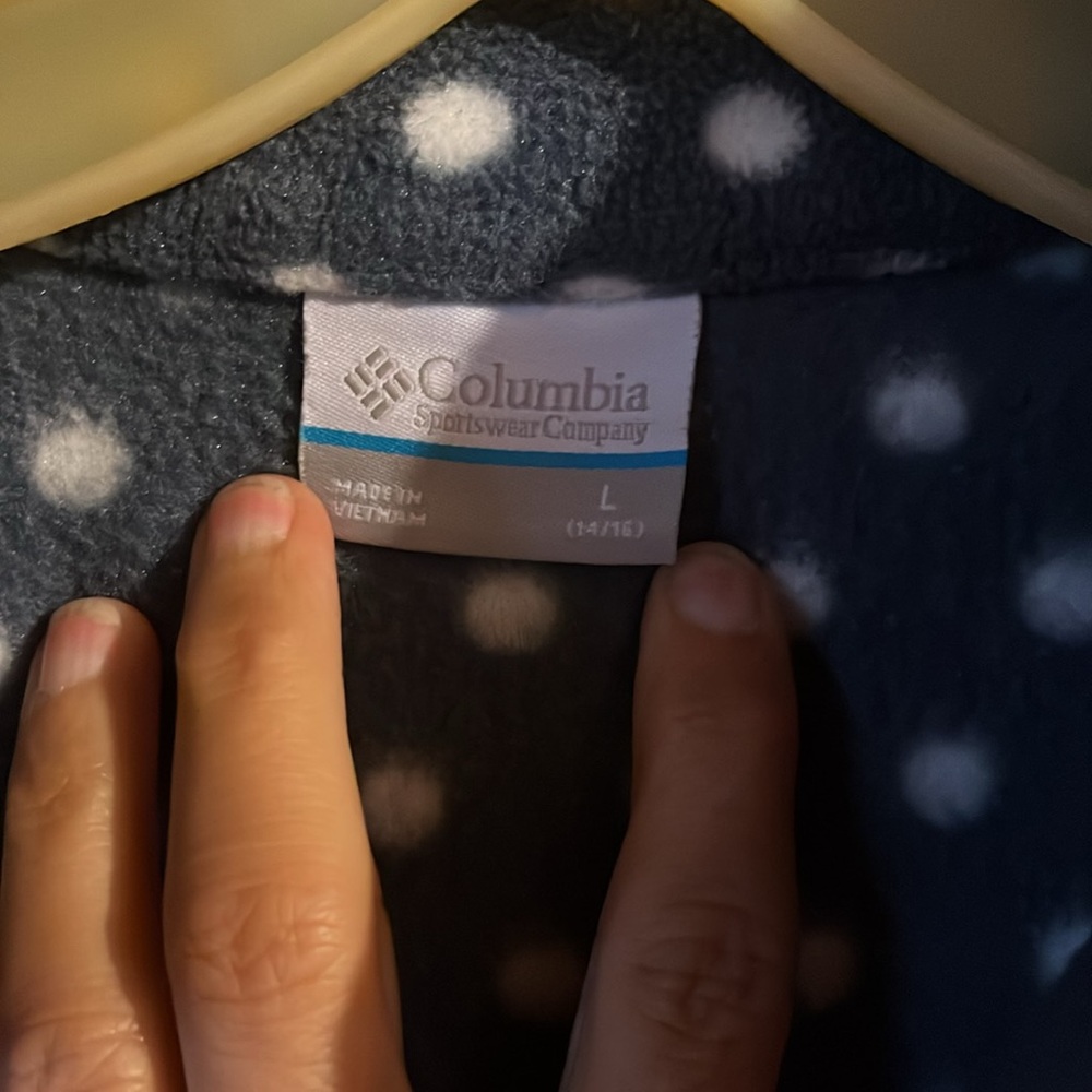 Columbia Blue and White Fleece Jacket - Picture 3 of 3